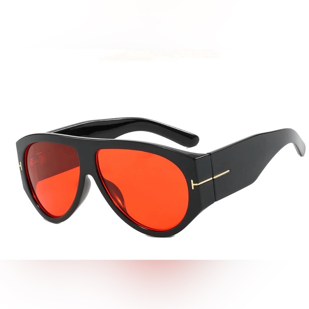 Stylish Black and Red Sunglasses - Picture 3 of 3